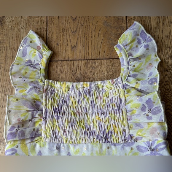 Isobella & Chloe Smocked Floral Romper size 6 Months FLAWED - Picture 7 of 11